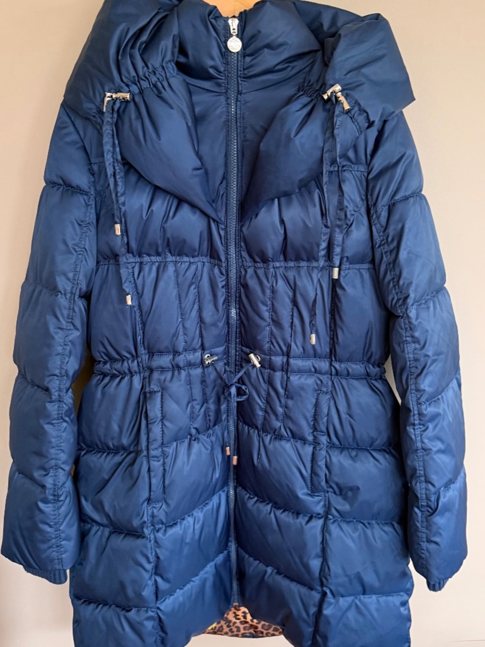 Betsey Johnson Navy Quilted Puffer Coat - XL